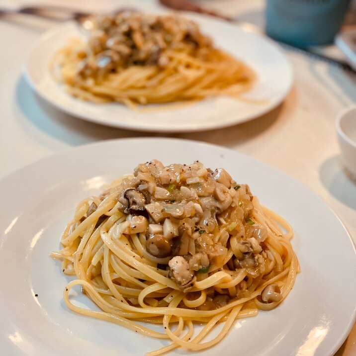 牡蠣と玉ねぎの旨味爆発パスタ